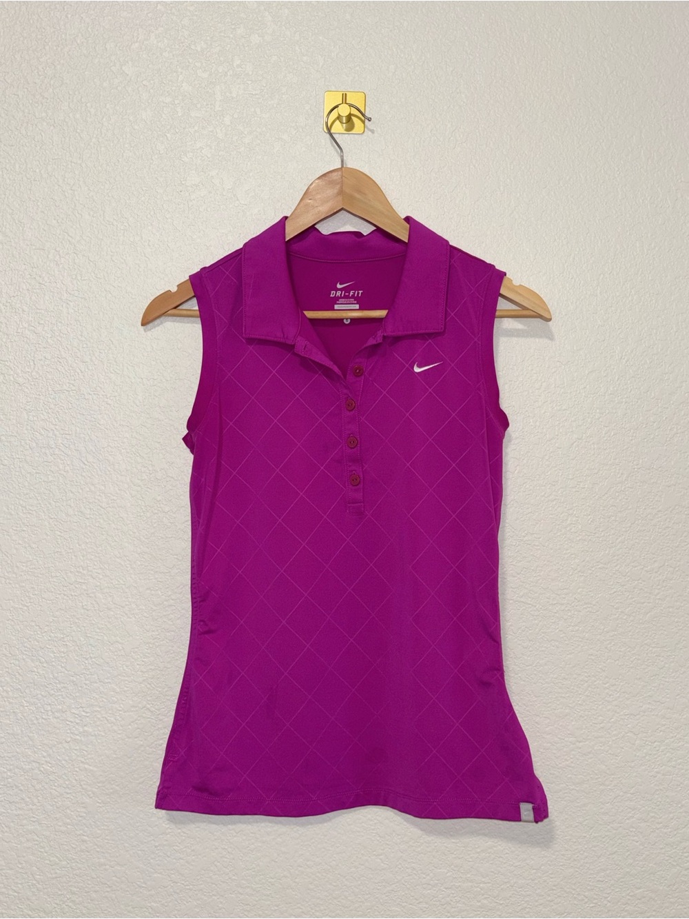 Nike Dri-FIT Sleeveless Golf Polo Pink Purple Size Small